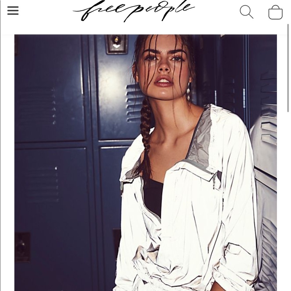  Free People jacket AURORA metallic windbreaker